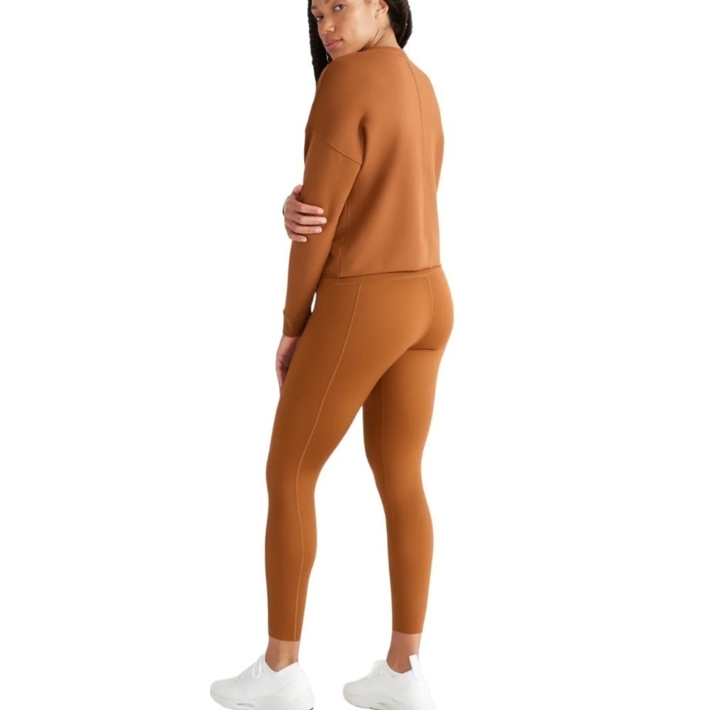 Knix Cropped Sweatshirt, Caramel, Small - Picture 3 of 9